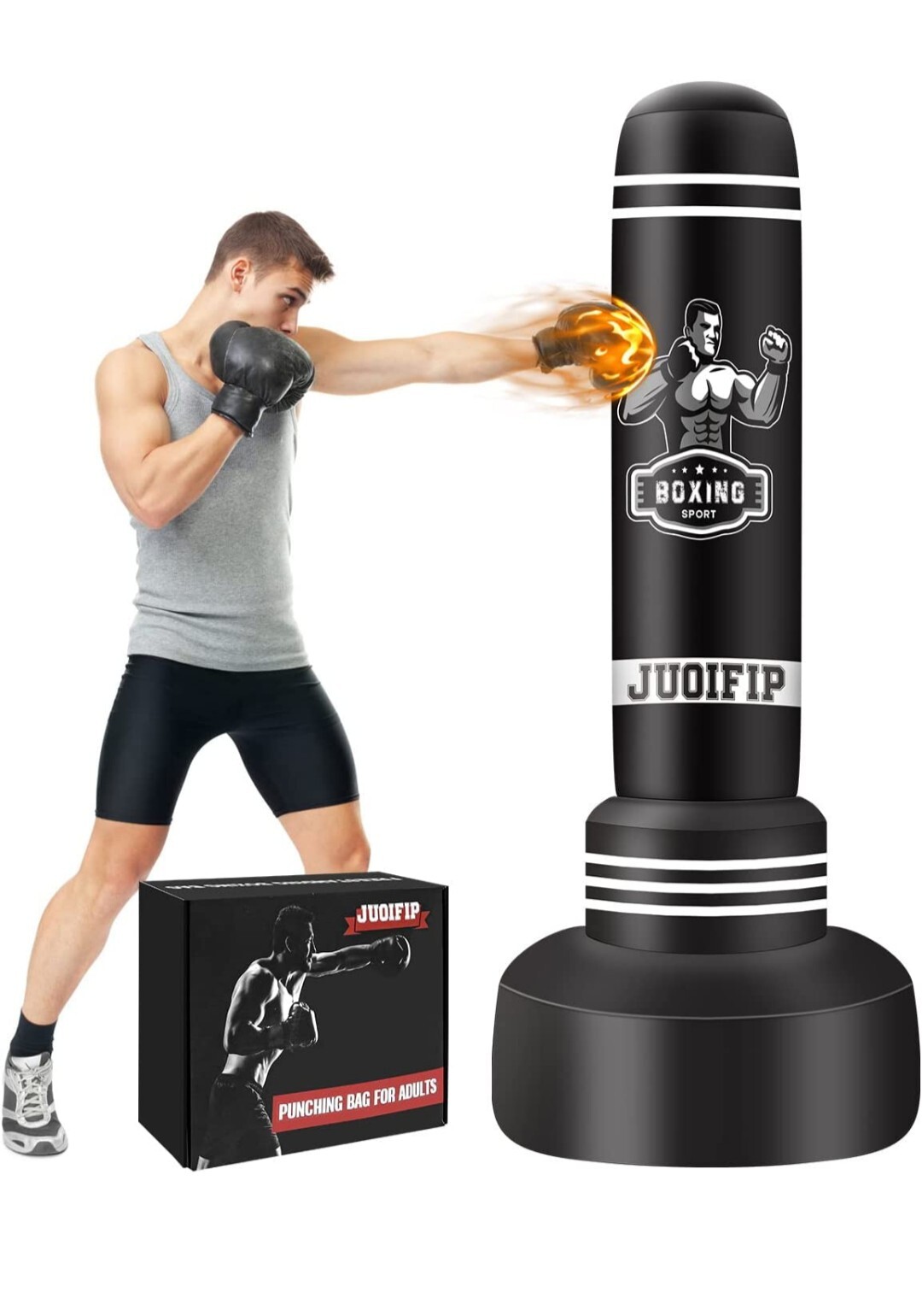 Freestanding Punching Bags for Adults 69" Freestanding Heavy Boxing