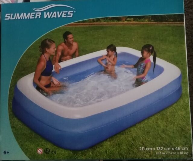 summer waves pool /planschbecken 211x132x46cm