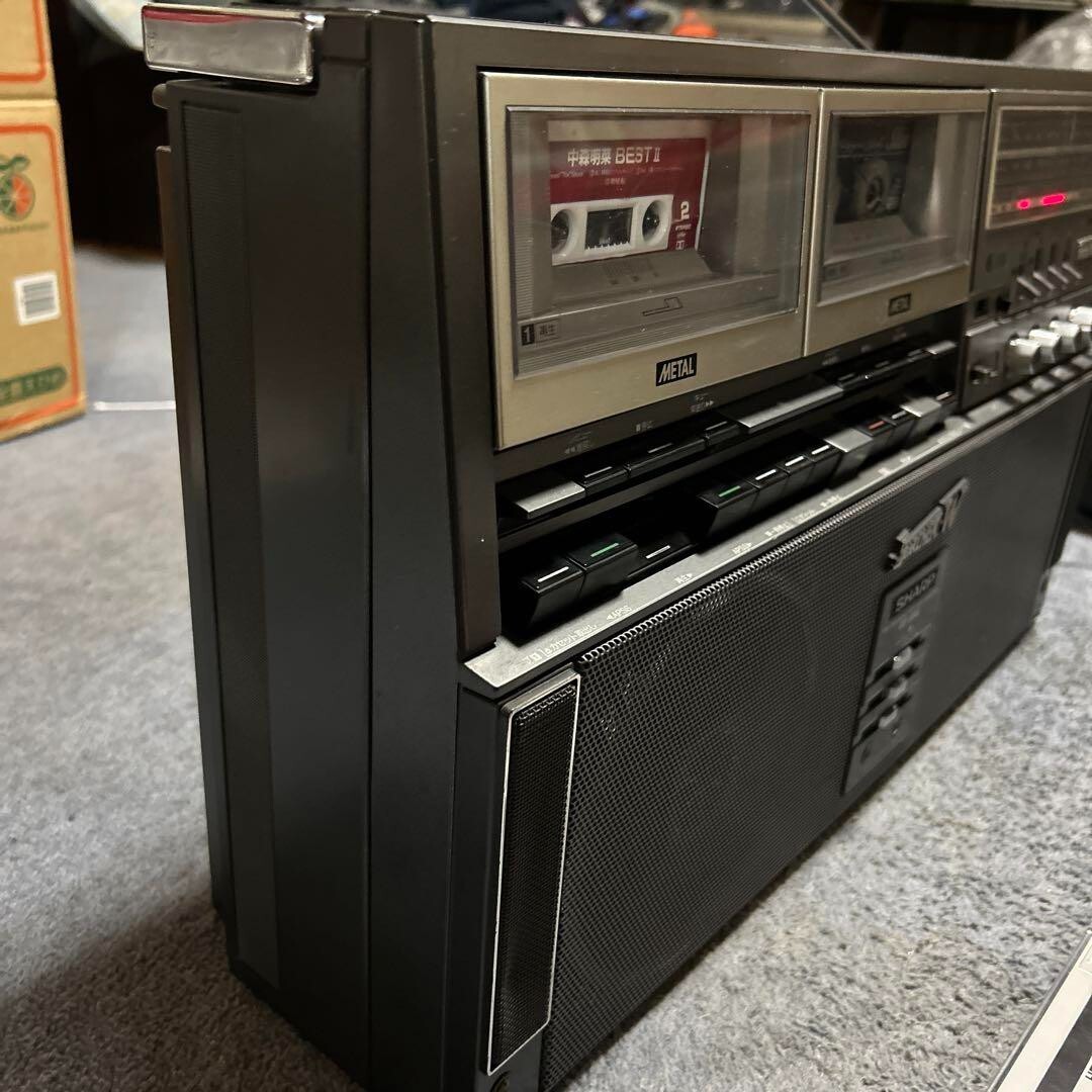 SHARP GF-888 THE SEARCHER-W Vintage Boombox Dual Cassette