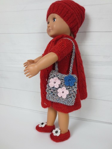 Lot Of 5 Handmade Knitted Clothes For American Girl/My Life/Our Generation Dolls - Picture 3 of 8