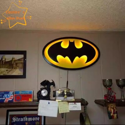 Knight Batman LED Night Light Justice League Bedside Lamp Superhero Logo Gift