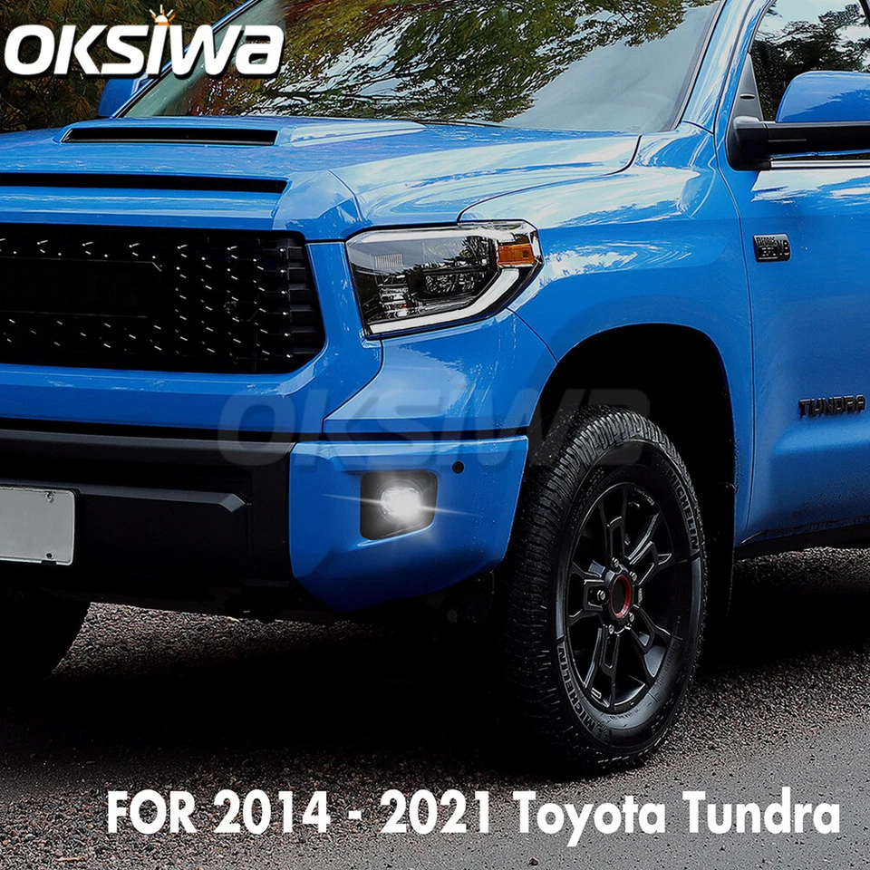 LED 雾灯适用于 2014 - 2018 2019 2020 2021 丰田苔原前对保险杠灯 — 第 2/4 张图片