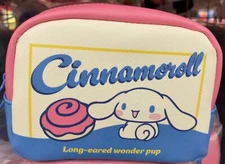 Sanrio Character Cinnamoroll Cosmetic Pouch ( Vintage Retro ) Square Pouch Case