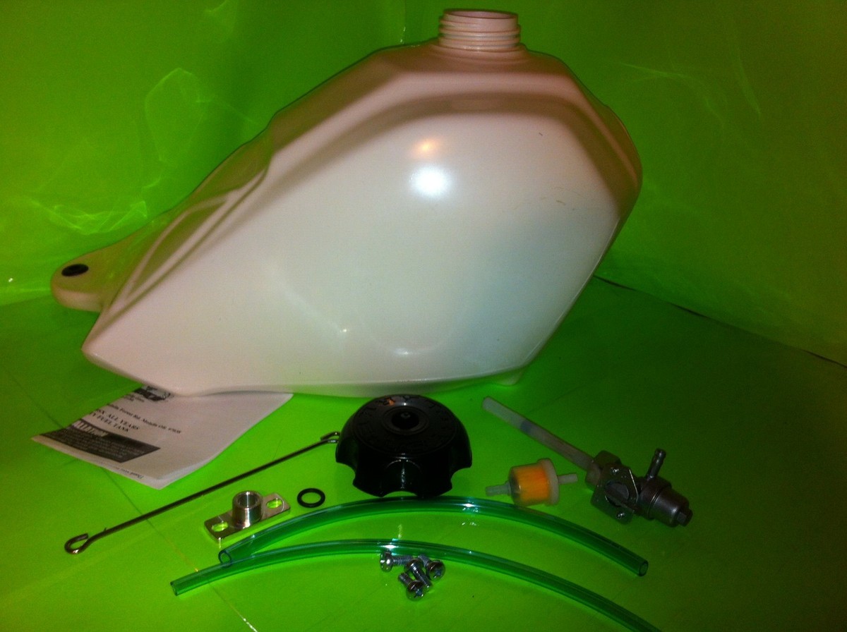 WHITE Plastic Clarke Gas Fuel Tank & Cap for 85 87 Honda Atc 250