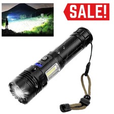 1200000LMS Super Bright XHP90.2 LED Flashlight Rechargeable Tactical Zoom Torch