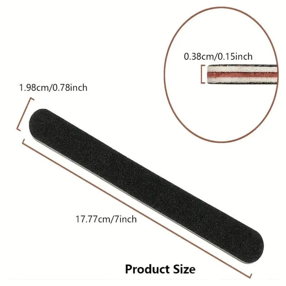Nail Files Emery Boards Pack of 2/10x Double Sided Professional 100/180 Grit - Image 4 of 4