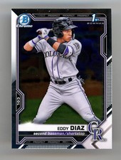 2021 Bowman Chrome Eddy Diaz Bcp-33 1st Bowman RC