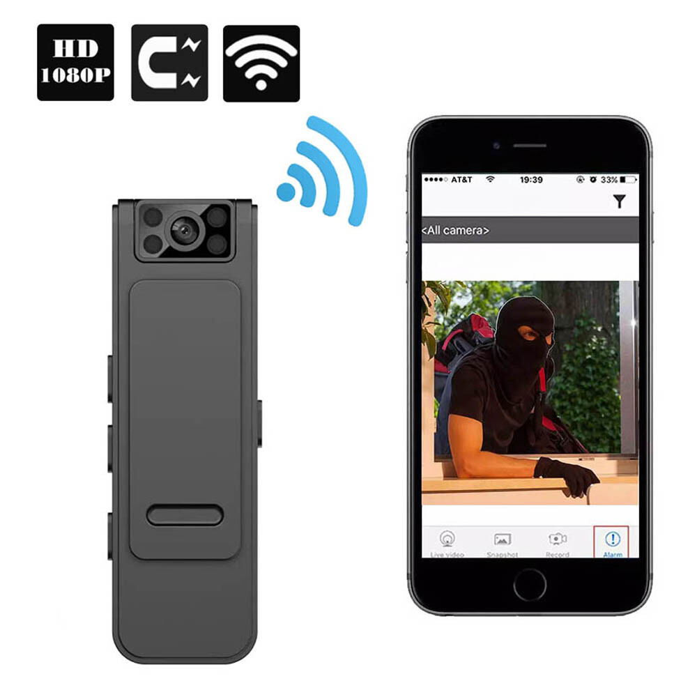 WIFI 1080P HD Video DVR IR Night Cam 8-hour Camcorder Mini Body Police  Camera | eBay