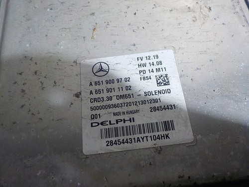12-18 MERCEDES A B CLA-W176 W246 C117 1.8/2.1 MOTORE DIESEL ECU A6519009702 - Foto 4 di 8