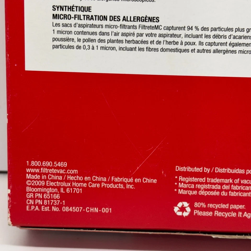 3M Filtrete Vacuum Bags Box of 2 Hoover Type Q Synthetic NOS 64720 NEW Hoover - Image 4 of 4