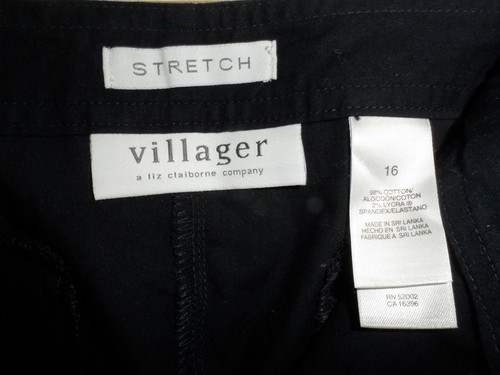 Villager by Liz Claiborne Women's Capri's Size: 16 Navy p - Picture 6 of 8