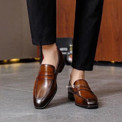 Loafer Men Shoes Gentleman Party Wedding Genuine Leather Dress Shoes Men Shoe - Picture 3 of 23