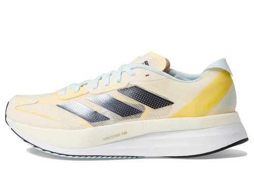 Adidas Adizero Boston 11 Women's Running Shoes Beige Jogging Training NWT GX6655 - Picture 2 of 11