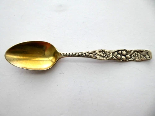 Antique 1930's Towle Berry Sterling Silver 3 7/8" Demitasse Tea Spoon No Mono