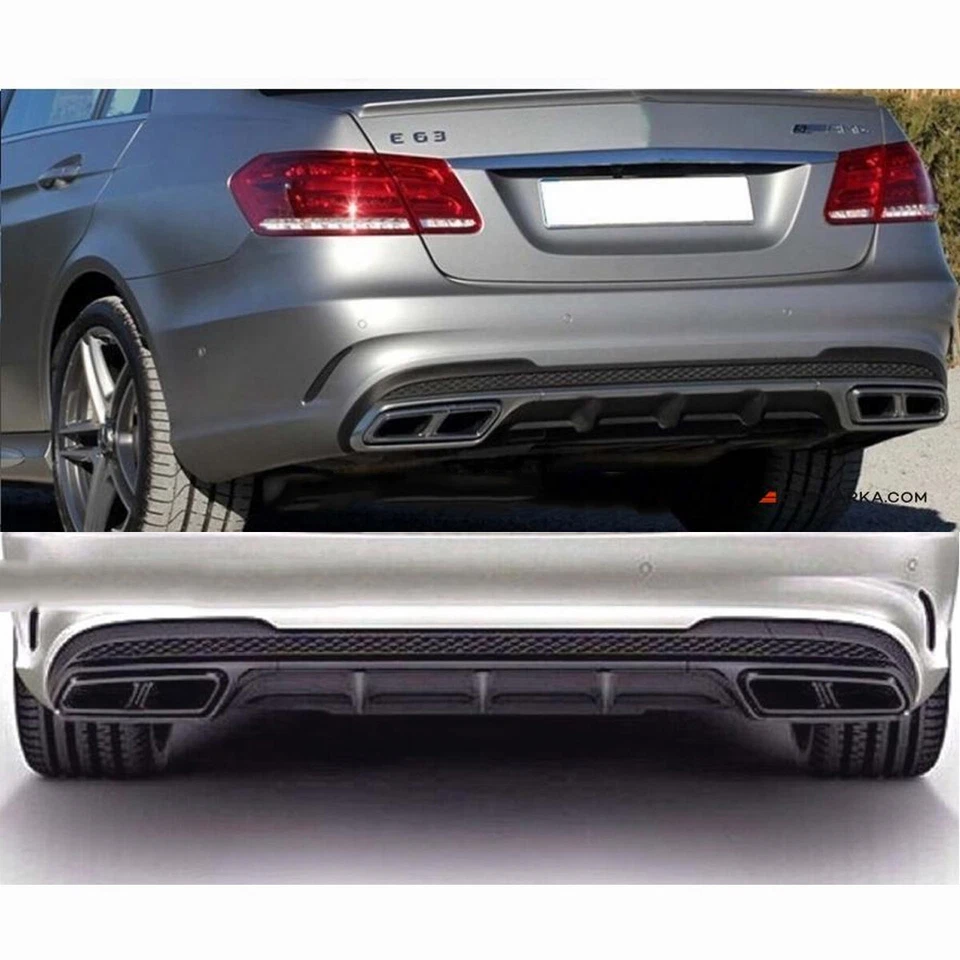 Diffusor für Mercedes W212 E350 13-16 Heckdiffusor mit Endrohre E63 Sport Style - Bild 3 von 4