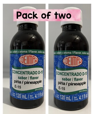 Two Pack Pineapple DEIMAN SABOR FLAVOR COLOR AROMA artificial CONCENTRATE 4.1 oz