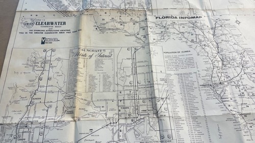 Rare VTG 1960s Clearwater & Beach Real Estate & AREA MAP Photographer’s Copy COA - Picture 15 of 24