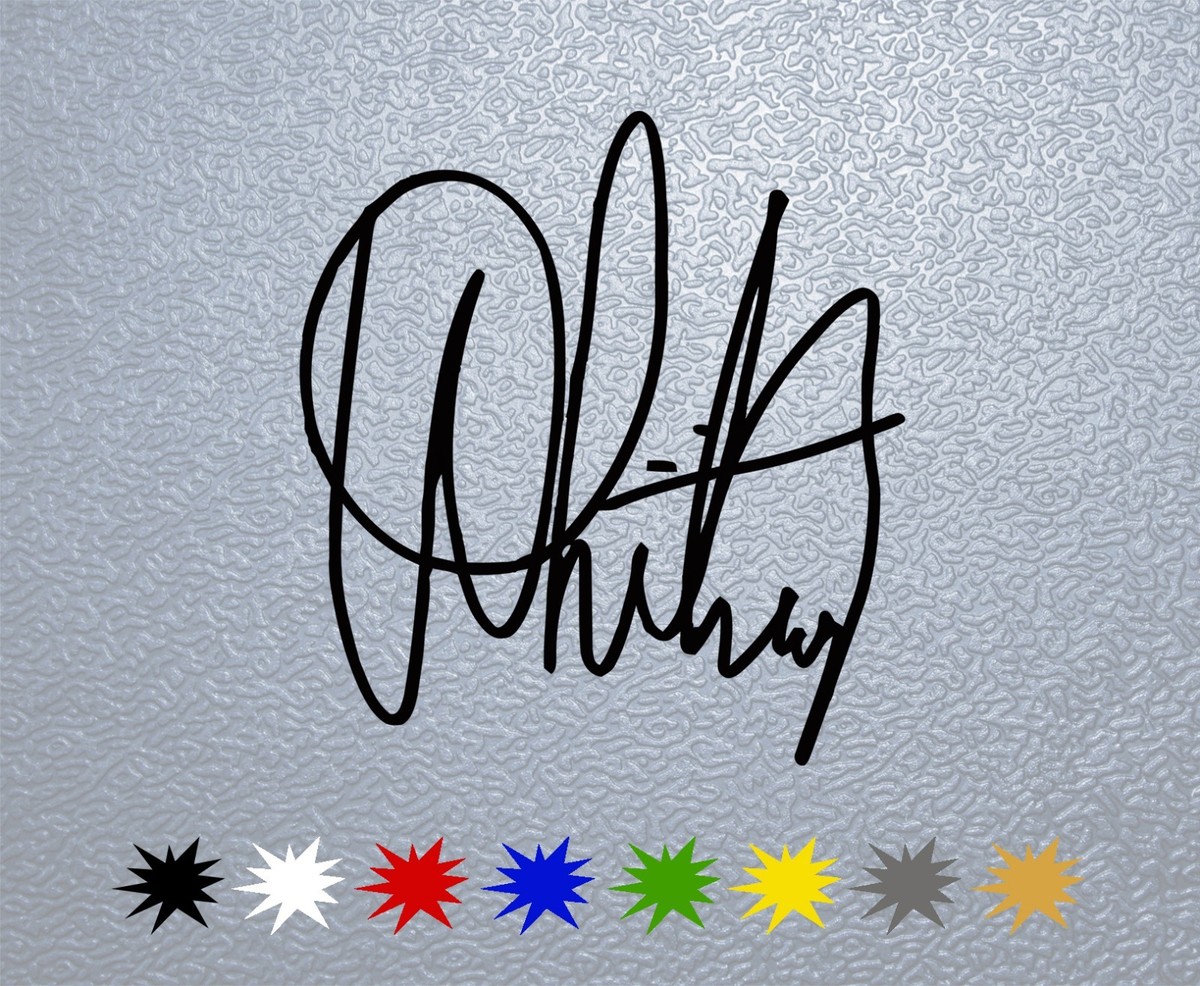 ホイットニーヒューストン　サイン STICKER PEGATINA DECAL VINYL Whitney Houston Signature Autograph