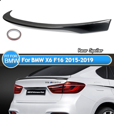 For BMW F16 X6 F86 X6M M Performance 2015-2019 Rear Spoiler Wing Lip Carbon Look