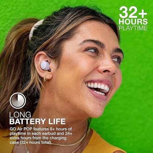 Auriculares JLab Go Air Pop True Inalámbricos Bluetooth + Estuche de Carga Resistencia al Sudor - Imagen 2 de 3