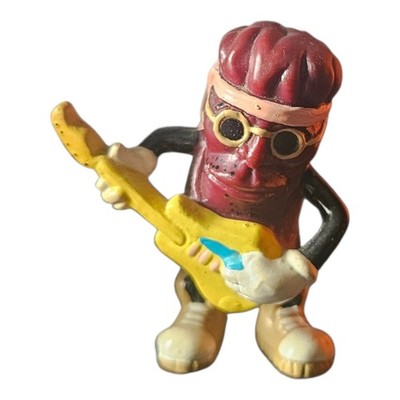 Vintage California Raisins Jimi Hendrix Figure Electric Guitar 1988 Applause PVC