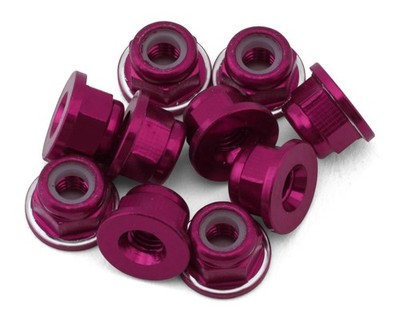 Avid RC 3mm Ringer Flanged Aluminum Locknut (Pink) (10) [AVD10100-PNK]