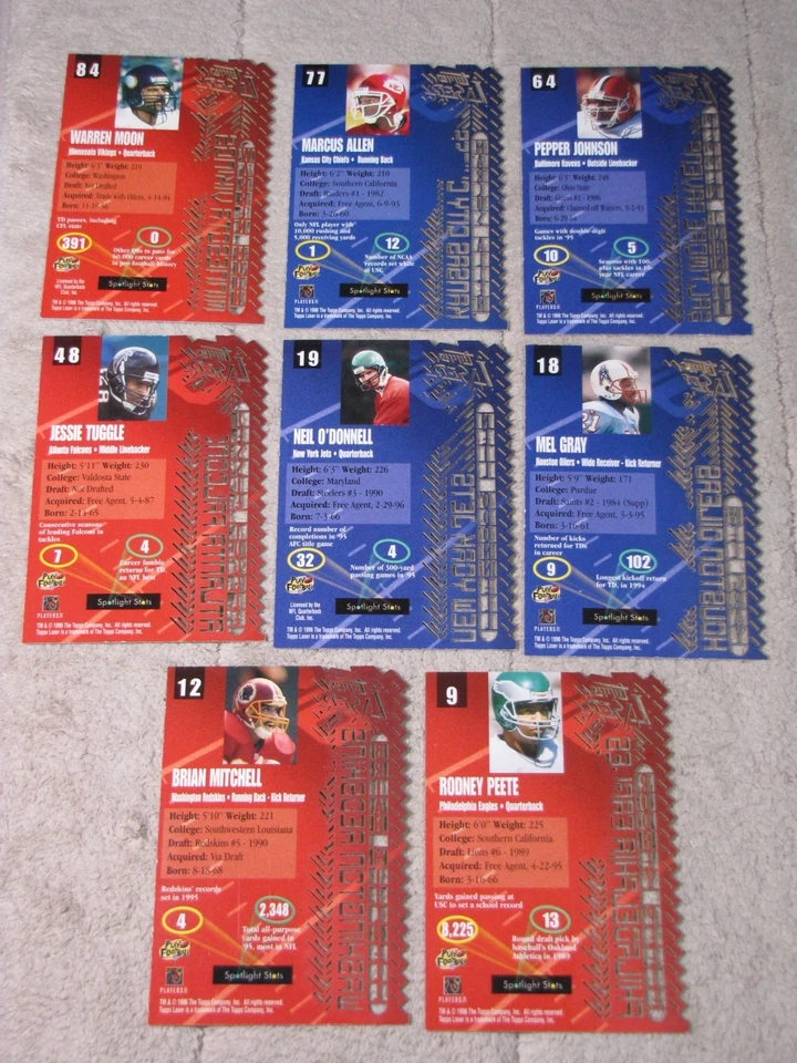 1996 Topps Laser Football (Pick Choose Complete) - Image 2 of 2