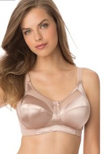 Goddess Keira Soft Cup Bra 48D Fawn 6093 Satin Wireless NEW