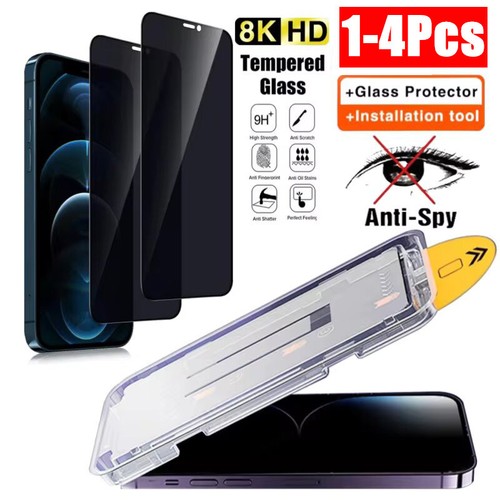 Oleophobic Coating Privacy Screen Protector For iPhone 16 14 15 Pro Max Plus Fil - Photo 127 sur 140