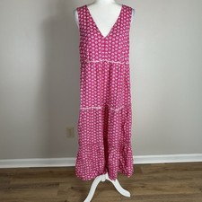 J.crew 12 Midi Dress Floral Pink Tiered Peasant Cottage Prairie Party Event Out