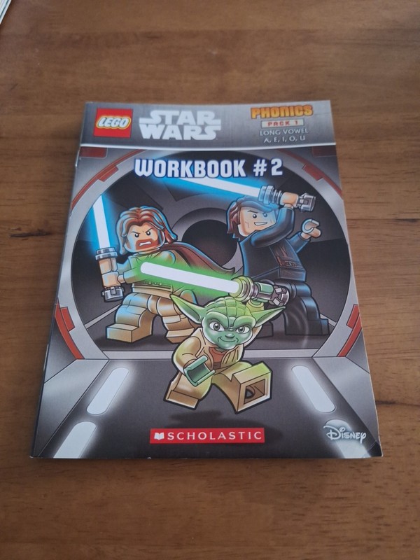 PACK 1 REPLACEMENT STAR WARS LEGO PHONICS BOOK WORKBOOK # 2 LONG VOWEL