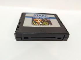 Missile Command  [Atari 5200, 1982] Cartridge, and overlay.