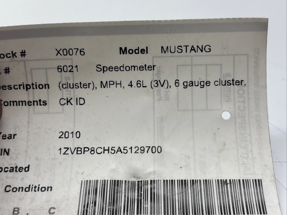 Ford Mustang 2010 velocímetro grupo Foto 3 de 4