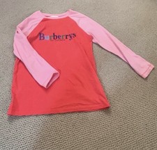 Burberrys of London, Kids Long Sleeve T shirt Size 14Youth, Pink Tone