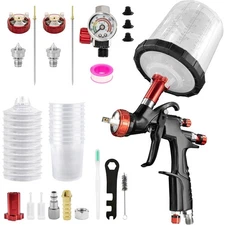 A610 LVLP Air Paint Spray Gun 1.3//1.7/2.0mm Nozzles for Car Painting,Furnitur