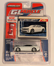 GreenLight GL Muscle 2010 Chevrolet Camaro SS White/Silver 1:64 Diecast LE