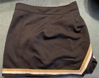 Girls Black/White/Gold CHEERLEADER OUTFIT SKIRT Youth Small size by CS Designs — photo 3