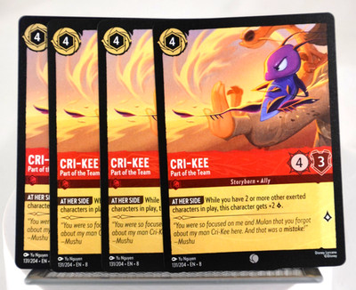 Disney Lorcana TCG Reign of Jafar Cri-Kee Part of the Team 131/204 Common x4