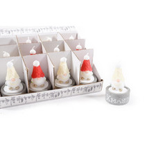 CANDELA GNOMO CON VASETTO DI CEMENTO