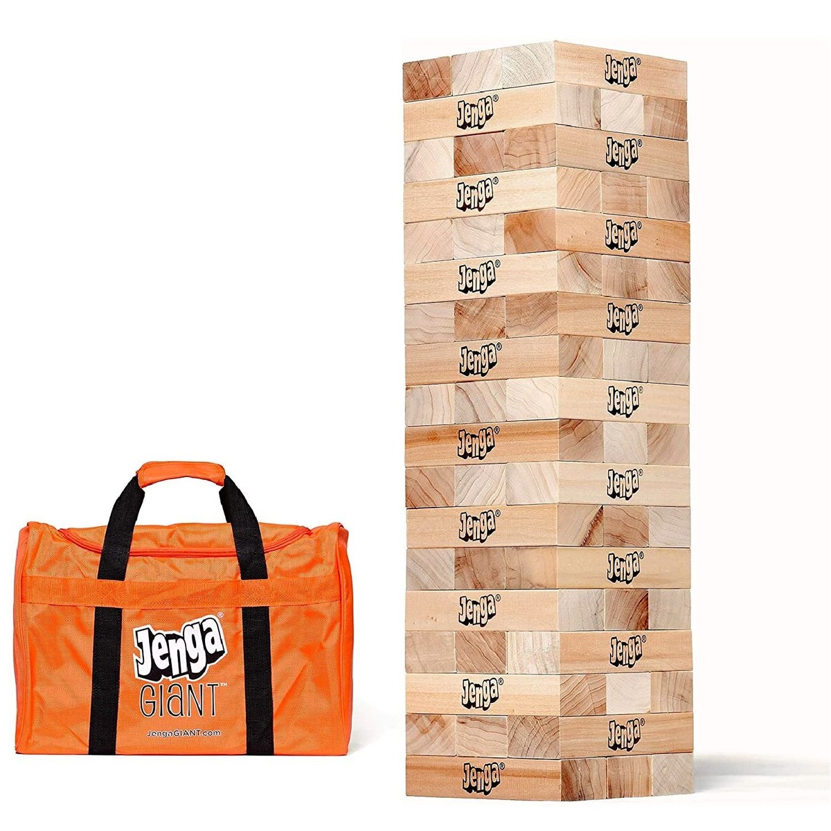 Jenga Giant - Hardwood Blocks - Stacks to Over 5 feet - Officially