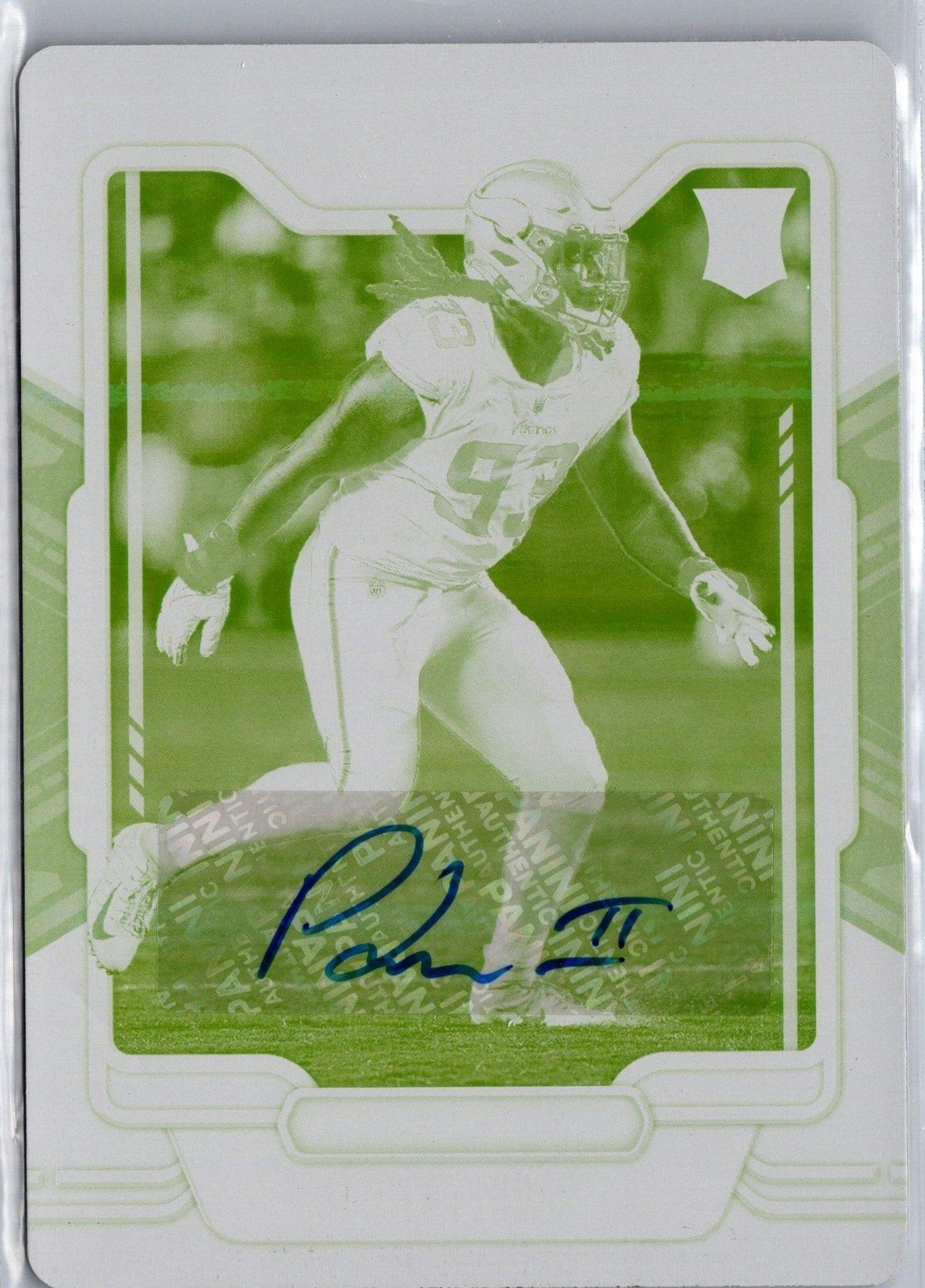 Patrick Jones II Panini Playbook #175 Signature-Black Printing Plate 1/1