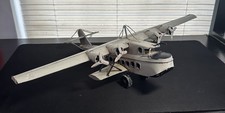 Handmade Tin Plane Airplane Aviation Collectible Model Aircraft White