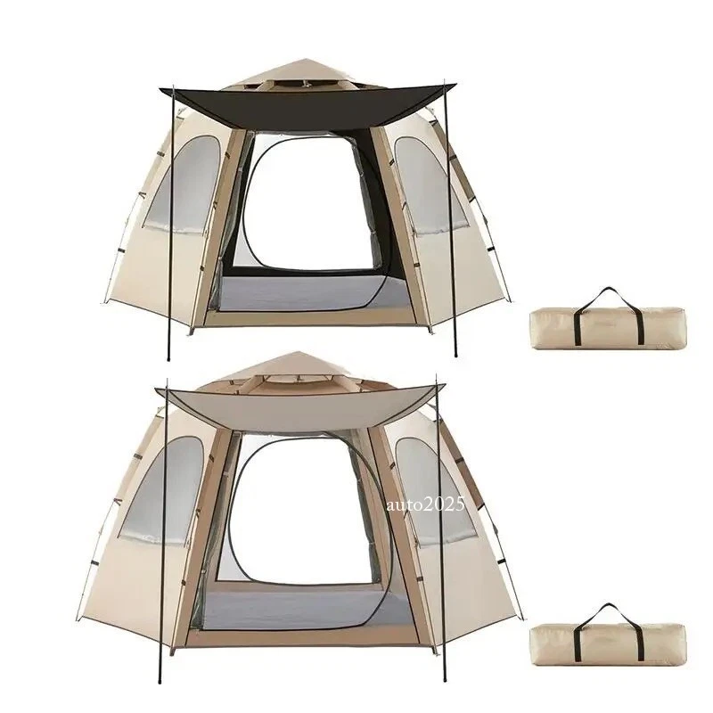 Pop-Up Camping Tent Automatic Family Waterproof Instant Outdoor Dome 5-8 Person - Image 3 of 4