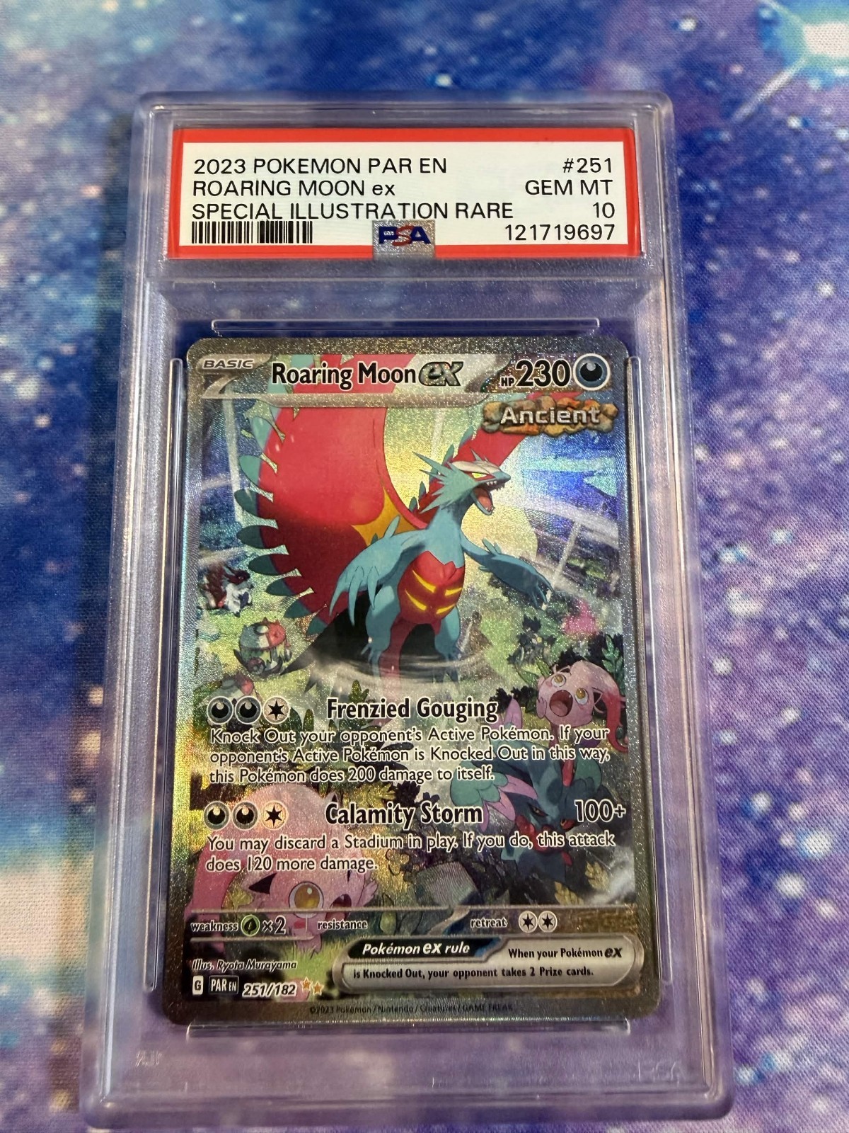 PSA 10 Roaring Moon ex #251 Paradox Rift SIR Pokemon Card