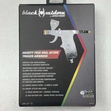 Black Widow by Spectrum 59584 Gravity Feed Dual Action Trigger Airbrush - New