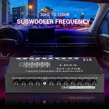 7 Band Pre Amp Graphic Car Audio Stereo Equalizer EQ w/ sub out Universal