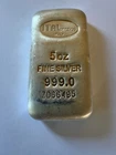 Italpreziosi Italian 5 Troy oz .999 Fine Silver Bar with Serial Number
