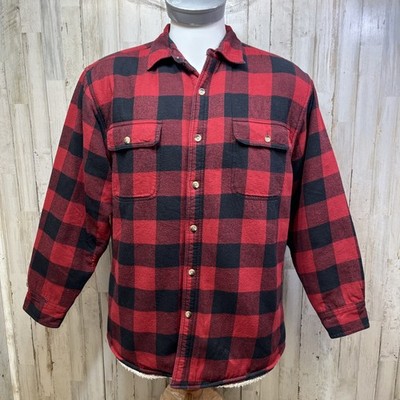 RedHead Brand Co Mens XL Long Sleeve Red Plaid Flannel Lined Shirt THICK.    OSR