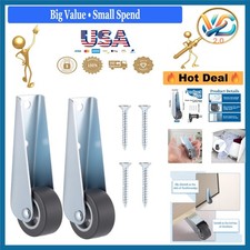 2 Pack Gate Wheels for Wooden Gates Stainless Steel Adjustable Casters