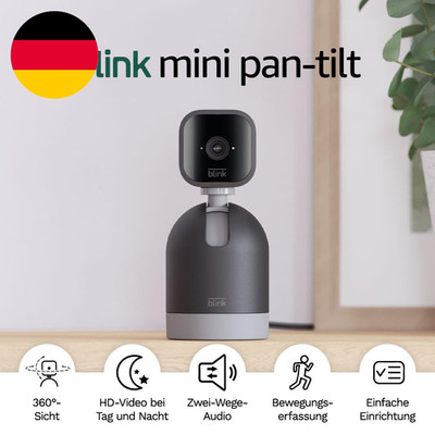 Blink Mini Pan-Tilt Camera | Bewegliche Plug-In-Überwachungskamera Für Den Innen